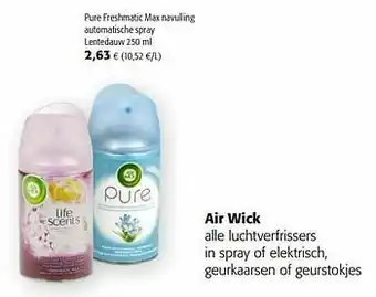 Air wick pure freshmatic max navulling automatische spray lentedauw