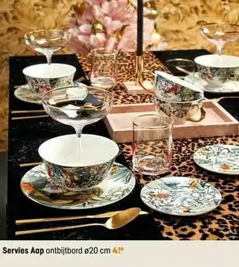 Kwantum Servies aap ontbijtbord aanbieding