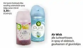 Colruyt Air wick life scents freshmatic max navulling automatische spray zalige zomer aanbieding