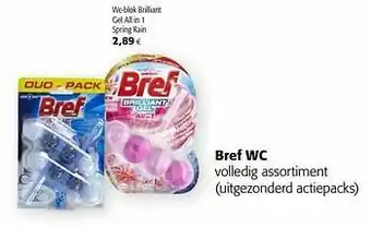 Colruyt Bref wc-blok brilliant gel all in 1 spring rain aanbieding