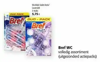 Colruyt Bref wc-blok violet activ` lavendel aanbieding