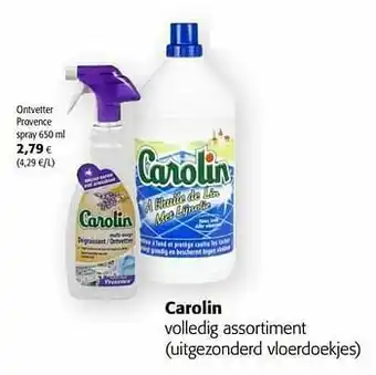 Colruyt Carolin ontvetter provence spray aanbieding