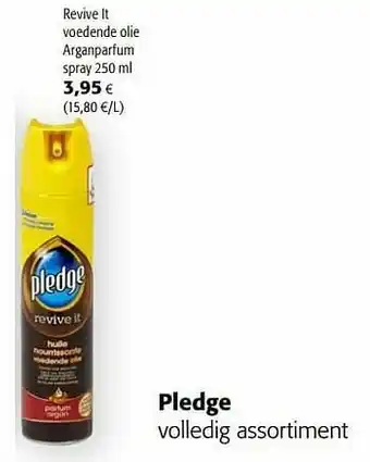 Colruyt Pledge revive it voedende olie arganparfum spray aanbieding