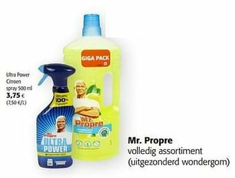 Colruyt Mr. propre ultra power citroen spray aanbieding