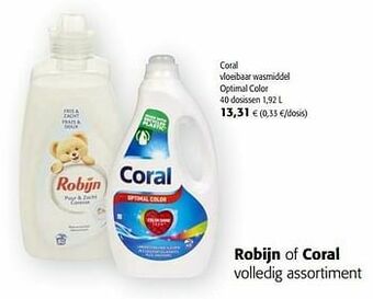 Colruyt Coral vloeibaar wasmiddel optimal color aanbieding