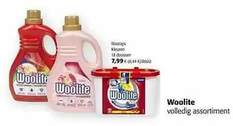 Colruyt Woolite wascaps kleuren aanbieding