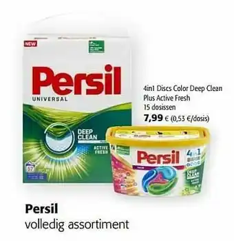 Colruyt Persil 4in1 discs color deep clean plus active fresh aanbieding
