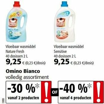 Colruyt Omino bianco volledig assortiment aanbieding