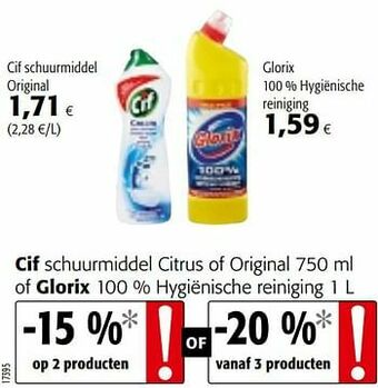 Colruyt Cif schuurmiddel original aanbieding