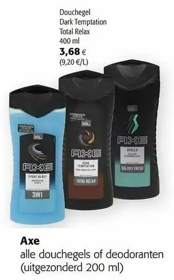 Axe douchegel dark temptation total relax