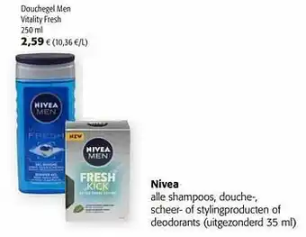 Colruyt Nivea douchegel men vitality fresh aanbieding