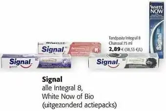 Colruyt Signal tandpasta integral 8 charcoal aanbieding