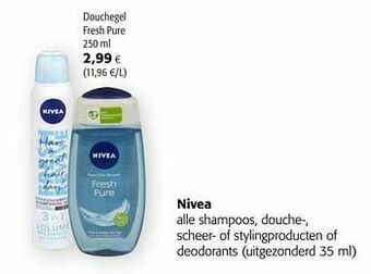 Colruyt Nivea douchegel fresh pure aanbieding