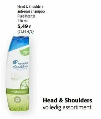 Colruyt Head + shoulders anti-roos shampoo pure intense aanbieding
