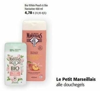 Colruyt Le petit marseillais bio white peach + bio nectarine aanbieding
