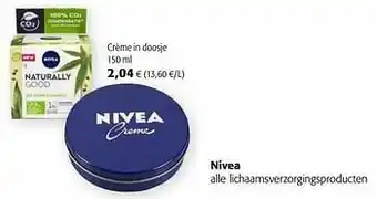 Colruyt Nivea crème in doosje aanbieding