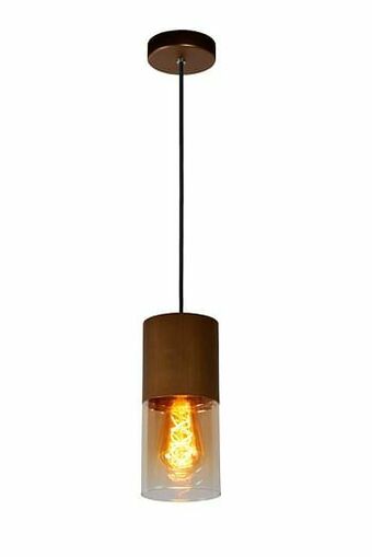Zelfbouwmarkt Zino Hanglamp E27/60w Mat Koper / Amber Glass aanbieding