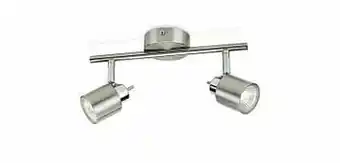 Zelfbouwmarkt Opbouwspot Nikkel Metaal/glas 2x4,3w 680lm aanbieding