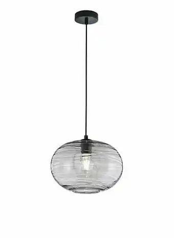 Zelfbouwmarkt Hanglamp Zwart Glas Grijs Excl Lamp 1xe27 Diam 30cm aanbieding