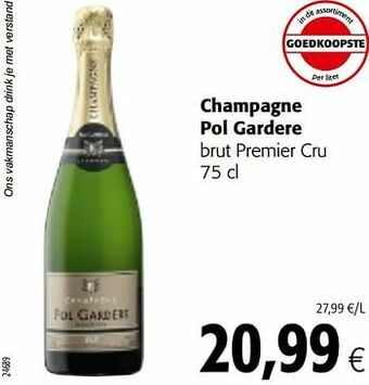 Colruyt Champagne pol gardere brut premier cru aanbieding