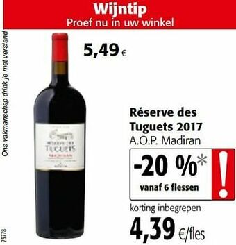 Colruyt Réserve des tuguets 2017 a.o.p. madiran aanbieding
