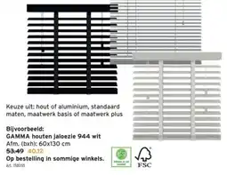 GAMMA GAMMA houten jaloezie 944 wit aanbieding