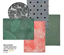 GAMMA Jungle blad groen Afm. 160x230 cm aanbieding