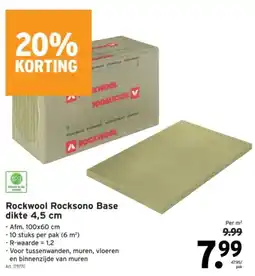 GAMMA Rockwool Rocksono Base dikte 4,5 cm aanbieding