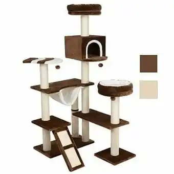 Peperkoekhuisje Krabpaal met Ladder Donkerbruin H165 x L98 x B82 cm