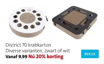 District 70 krabkarton Diverse varianten, zwart if wit