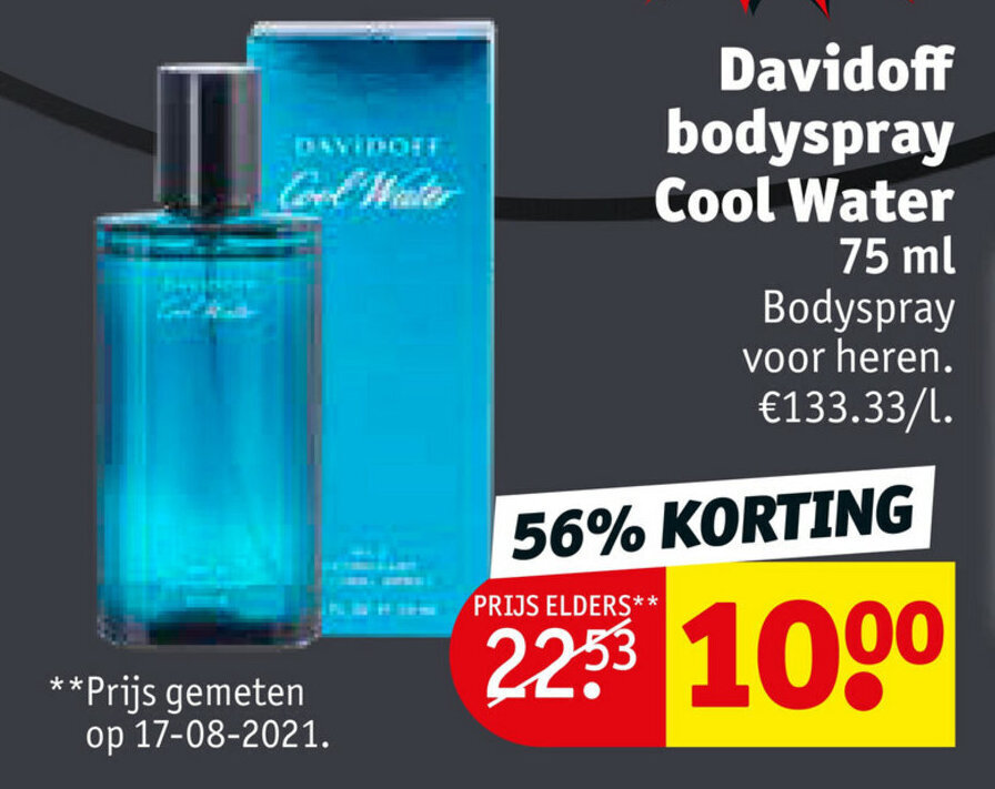 Davidoff bodyspray Cool Water 75ml promotie bij Kruidvat