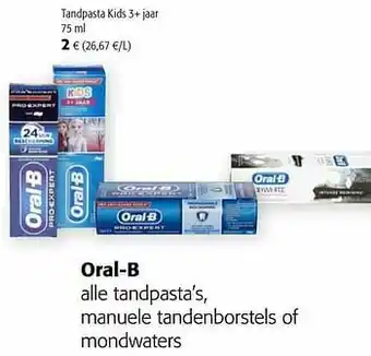 Colruyt Oral-b tandpasta kids aanbieding
