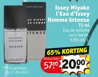 Kruidvat Issey Miyake L-Eau d'Issey Homme Intense 75ml aanbieding