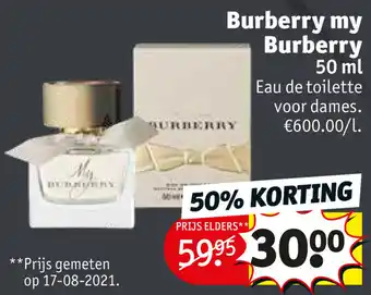 Kruidvat Burberry my Burberry 50ml aanbieding