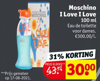 Kruidvat Moschino I Love I Love 100ml aanbieding