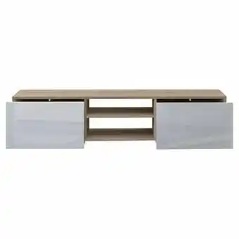 Leen Bakker Symbiosis TV-meubel Borhaug - wit/eikenkleur - 31x140x42 cm - Leen Bakker aanbieding