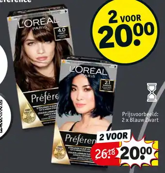 Kruidvat Prijsvoorbeeld: 2 x Blauw Zwart aanbieding