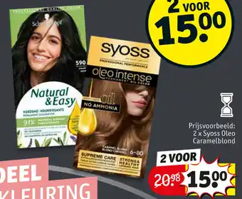 Kruidvat Prijsvoorbeeld: 2 x Syoss Oleo Caramelblond aanbieding
