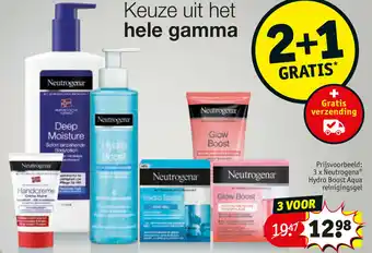 Kruidvat Prijsvoorbeeld: 3 x Neutrogena Hydro Boost Aqua reinigingsgel aanbieding