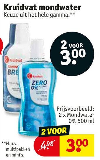 Kruidvat Mondwater aanbieding