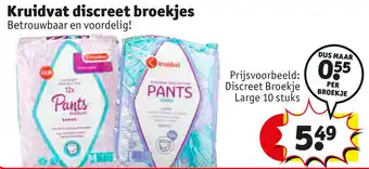 Kruidvat Discreet broekjes aanbieding
