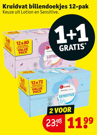 Kruidvat Billendoekjes 12-pak aanbieding