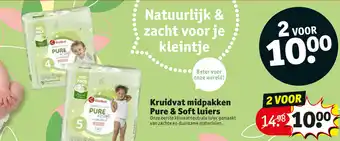 Kruidvat Midpakken Pure & Soft luiers aanbieding