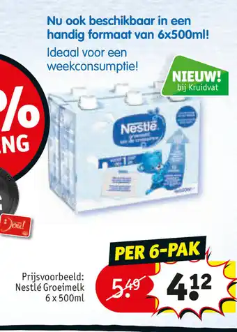 Kruidvat Prijsvoorbeeld: Nestle Groeimelk 6 x 500ml aanbieding