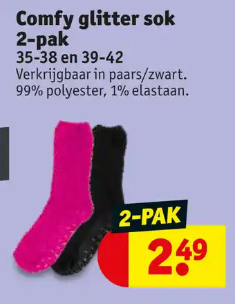 Comfy glitter sok 2-pak