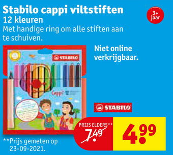 Kruidvat Stabilo cappi viltstiften aanbieding