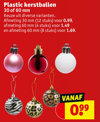 Kruidvat Plastic kerstballen aanbieding