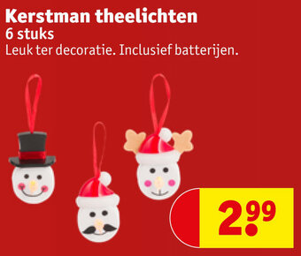 Kruidvat Kerstman theelichten aanbieding