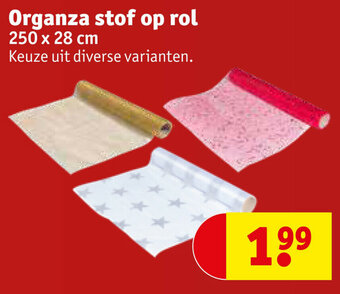 Kruidvat Organza stof op rol aanbieding