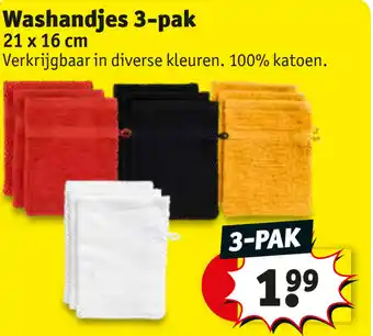 Kruidvat Washandjes 3-pak aanbieding